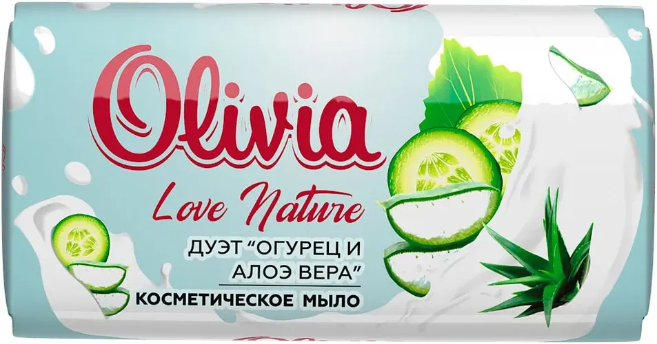 Твердое мыло Olivia Огурец и Алое вера, 140 гр