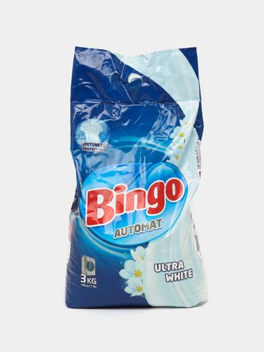 Стиральный порошок bingo ultra white автомат, 3 кг