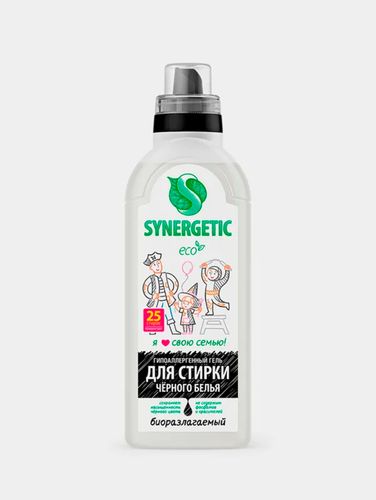 Гель для стирки чёрного белья synergetic, 0.75 л