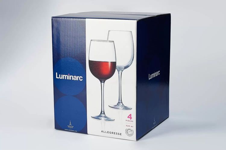 Бокалы для вина и шампанского Luminarc Allegresse J8166, 4 шт, 420 мл