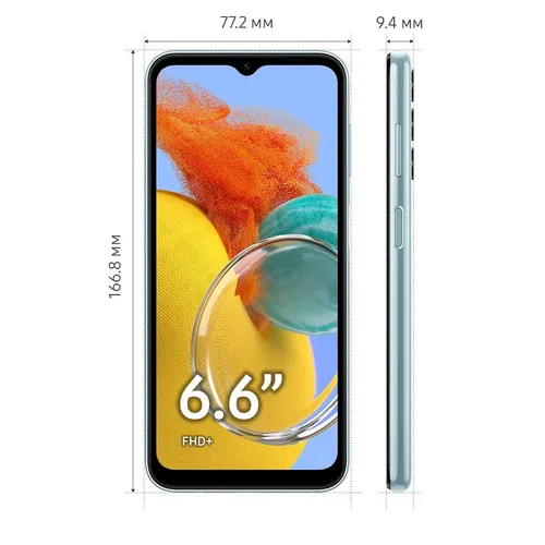 Смартфон Samsung Galaxy M14 M146, Голубой, 4/64 GB, купить недорого