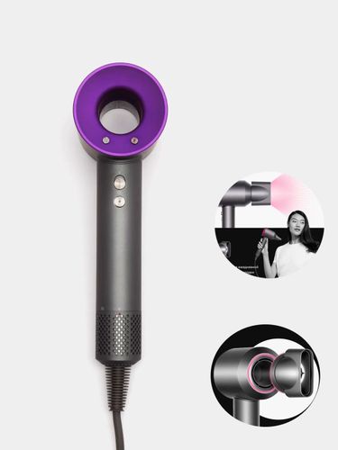 Фен для волос Super Hair Dryer 5 в 1 G598, фиолетовый, фото