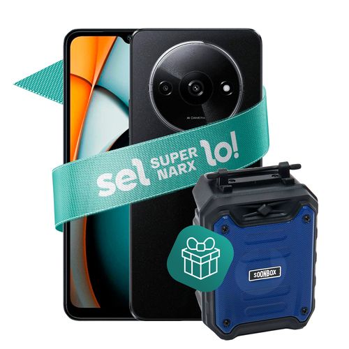 Smartfon Xiaomi Redmi A3 + Simsiz kolonka Soonbox S11 sovg'a sifatida, Qora, 4/128 GB