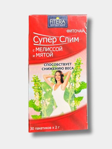 Фиточай Супер Слим с ароматом мята Fitera, 60 гр