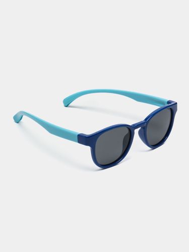 Детские гелиевые поляризационный солнцезащитные очки CocoGlasses FLY-8157GLD, Синий