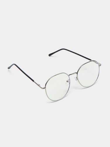 Ayollar uchun 100% himoyaga ega kompyuter ko‘zoynagi CocoGlasses FLY-9764KJN, Kumush rang