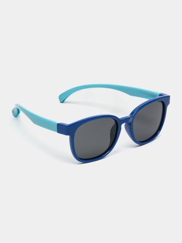 Детские гелиевые поляризационный солнцезащитные очки CocoGlasses FLY-8158GLD, Синий