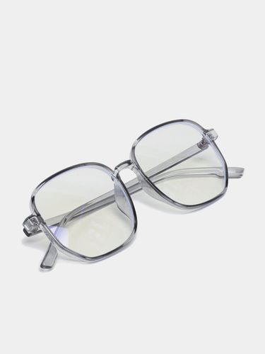 Ayollar va erkaklar uchun 100% himoyalangan kompyuter ko‘zoynagi CocoGlasses FLY-19224KJ, Kulrang Melanj