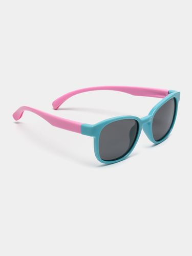 Детские гелиевые поляризационный солнцезащитные очки CocoGlasses FLY-8158GLD, Голубой