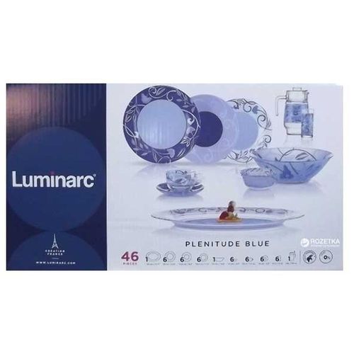 Столовый сервиз Luminarc Plenitude Blue N4871, 46 шт, Синий, купить недорого