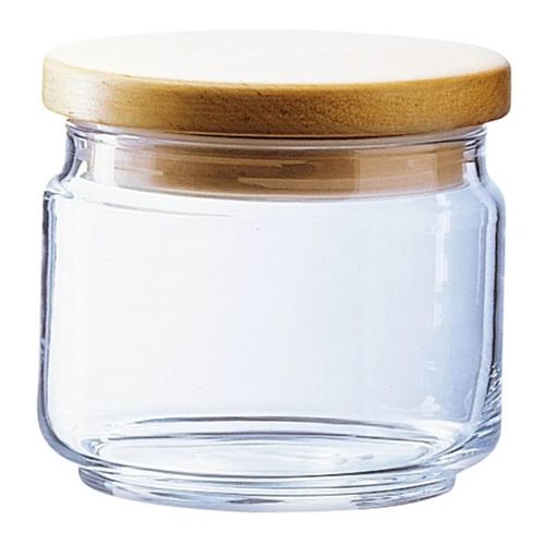 Produktlar uchun banka Luminarc Pure Wood+Lid P9610, 0.5 l