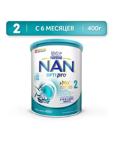 Детская смесь NAN 2 OPTI pro с 6 мес, 400 г