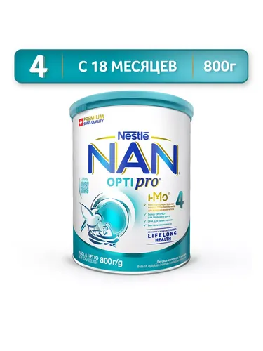 Детская смесь NAN 4 OPTI pro с 18 мес, 800 г