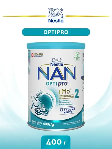 Детская смесь NAN 2 OPTI pro с 6 мес, 400 г, купить недорого