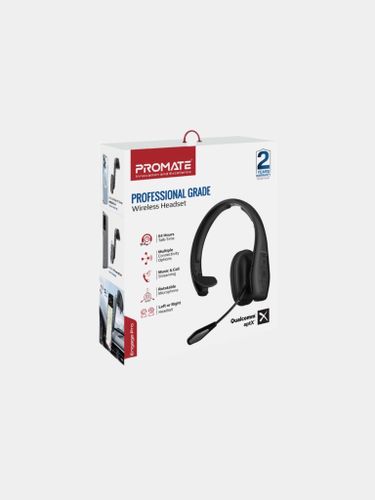 Беспроводные наушники для call-центров Promate professional grade wireless headset, Черный