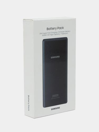 Tashqi akkumulyator Samsung Battery Pack PD super fast charging, ko'mir rang