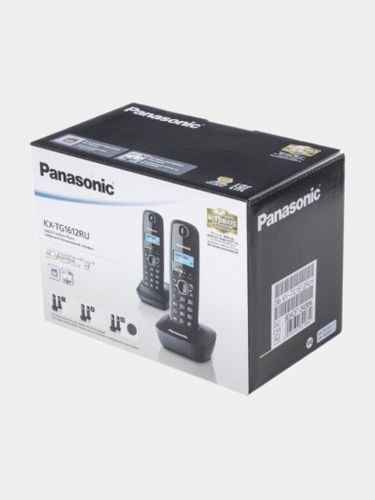 Беспроводной телефон Panasonic DECT KX-TG1612RU, Черный, фото