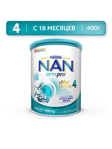 Детская смесь NAN 4 OPTI pro с 18 мес, 400 г