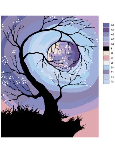 Картина по номерам "Лунное дерево" ARTHE451, в Узбекистане