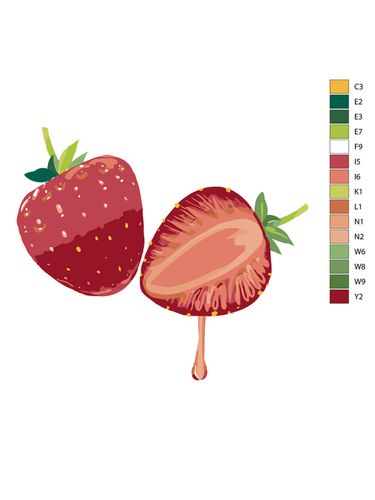Картина по номерам "Клубника" ARTR778, 12900000 UZS