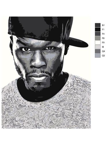 Картина по номерам "50 Cent" ARTR831, в Узбекистане