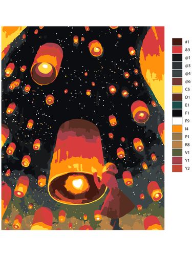 Картина по номерам "Фонари желаний" ARTHE41, фото