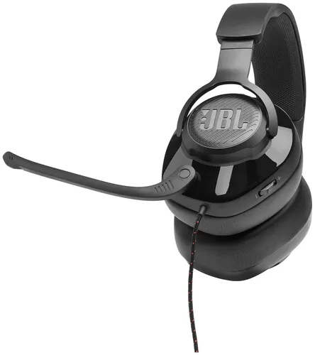 Проводные наушники JBL Quantum 200 подключаться к ПК Mac Xbox PlayStation Nintendo Switch, Черный