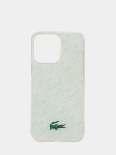 Чехол Lacoste IML для iPhone 14 Pro Max из жесткого пластика защищает телефон от царапин, Белый