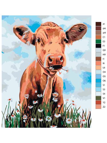 Картина по номерам "Коровка и ромашки" ARTHE76, в Узбекистане