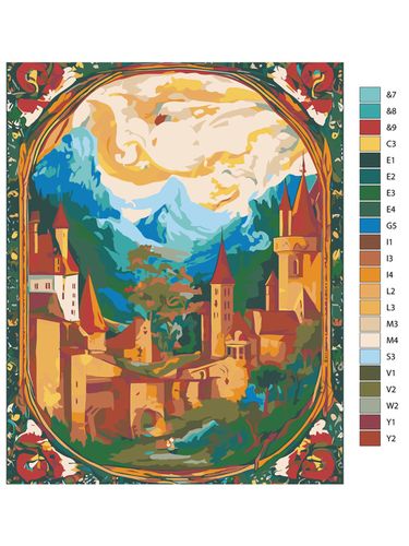 Картина по номерам "Замок у гор" ARTR1314, 12900000 UZS