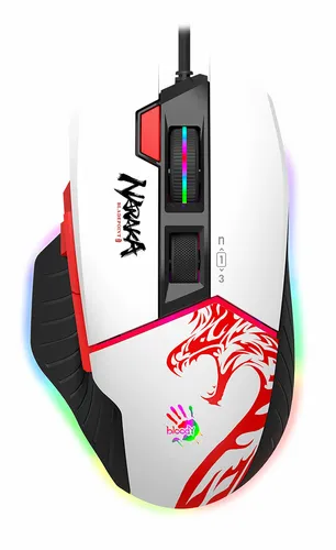 Игровая проводная мышь Bloody a4tech W95 Max Naraka, Белый