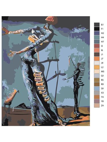 Картина по номерам "Сальвадор Дали - Жираф в огне" DSHD02, 12900000 UZS