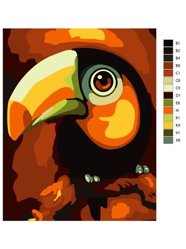 Картина по номерам "Попугай" ARTR374, 12900000 UZS