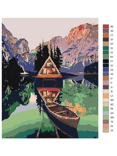 Картина по номерам "Лодка у гор" ARTR310, 12900000 UZS