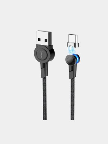 Магнитный кабель для зарядки 180 градусов Hoco. Micro usb, Черный