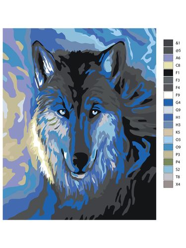 Картина по номерам "Волк" ARTR210, 12900000 UZS