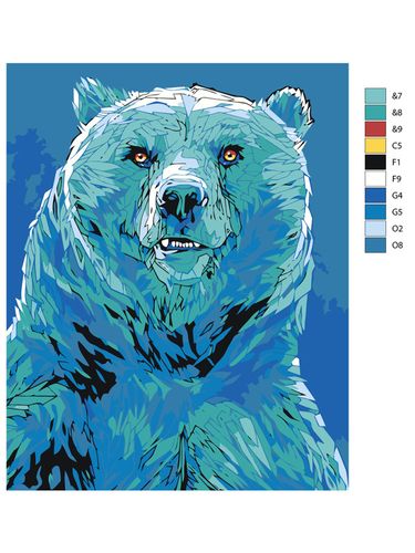 Картина по номерам "Крупный медведь" ARTR185, купить недорого