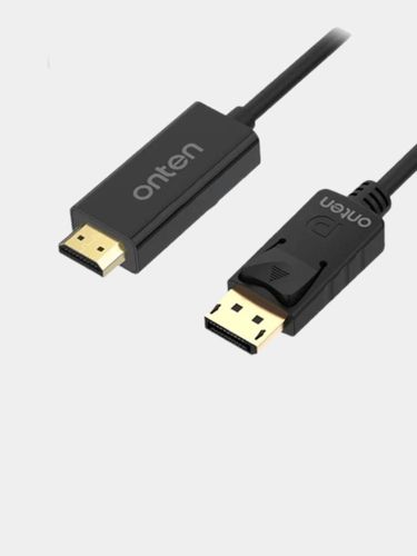 Кабель Onten DP303 DisplayPort Male-HDMI Male 4K, Черный, в Узбекистане