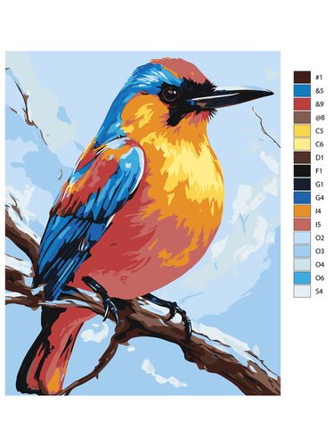 Картина по номерам "Птичка на ветке" ARTR1429, 12900000 UZS