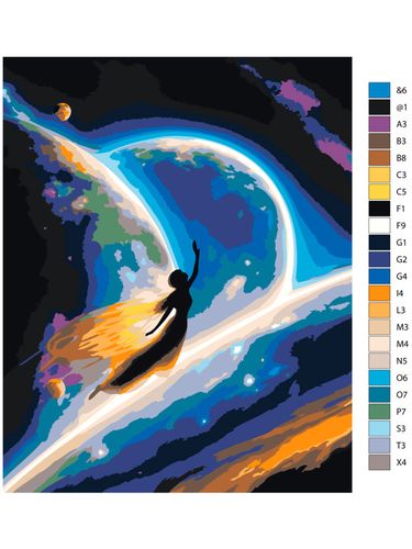 Картина по номерам "Фея в космосе" ARTHE29, купить недорого