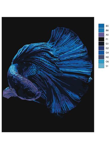 Картина по номерам "Рыбка с большим хвостом" ARTR662, 12900000 UZS