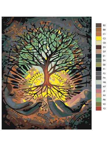 Картина по номерам "Огромное дерево" ARTR694, 12900000 UZS