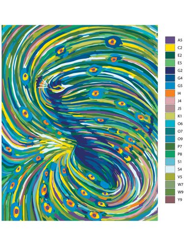 Картина по номерам "Павлиний хвост" ARTHE457, 12900000 UZS