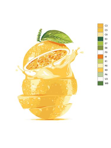 Картина по номерам "Разрезанный лимон" ARTR777, 12900000 UZS