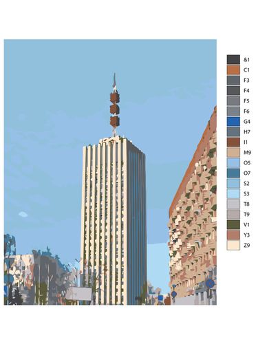 Картина по номерам "Многоэтажка" ARTR783, 12900000 UZS