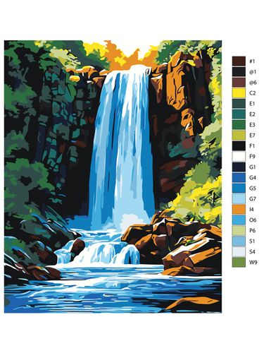 Картина по номерам "Красивый водопад" ARTR1464, купить недорого