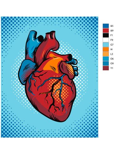 Картина по номерам "Сердце" ARTHE77, купить недорого