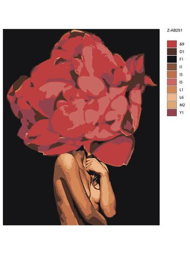 Картина по номерам "Девушка с цветком" ARTR633, купить недорого