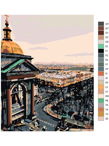 Картина по номерам "Питер с высоты" ARTHE342, 12900000 UZS
