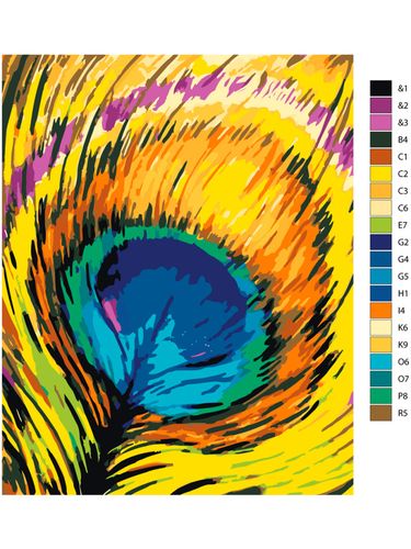 Картина по номерам "Перо павлина" DPTS11, 12900000 UZS